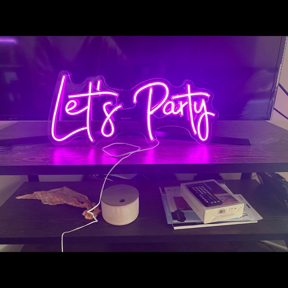 Neon Let’s Party Sign